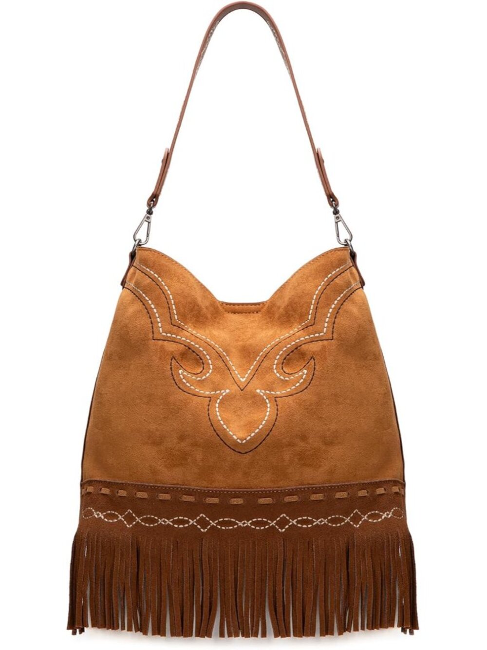 Fringe Suede Hobo Bags for Women Soft Designer Top Handle Shoulder Bag
